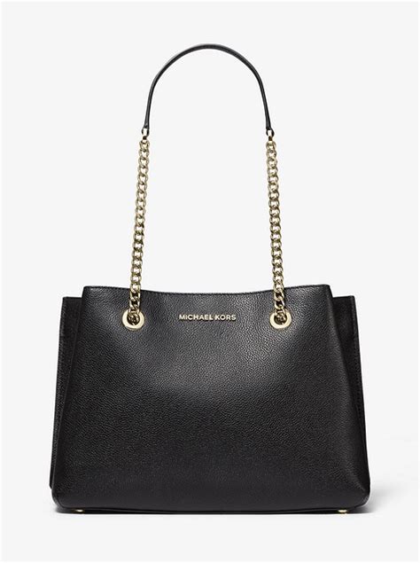 Teagan Large Pebbled Leather Shoulder Bag 